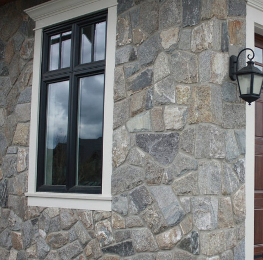 Mtn Ash Granite Veneer — installed natural stone project